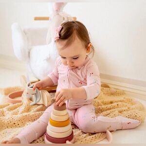 Dreamy Skies Baby • Bamboo Convertible Romper in Picnic Pals